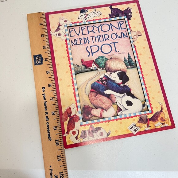 Mary Engelbreit Cards to Keep Plaque Everyone Needs Their Own Spot Dog Child - Picture 10 of 11